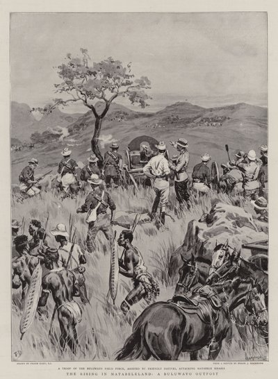 De Opstand in Matabeleland, een Buluwayo Voorpost door Frank Dadd